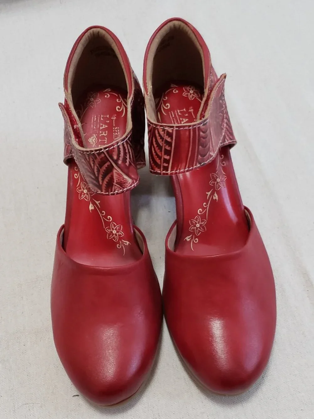 L'Artiste Spring Step Toolie Womens Size 8.5 /39 Mary Jane Shoes Heeled Burgundy